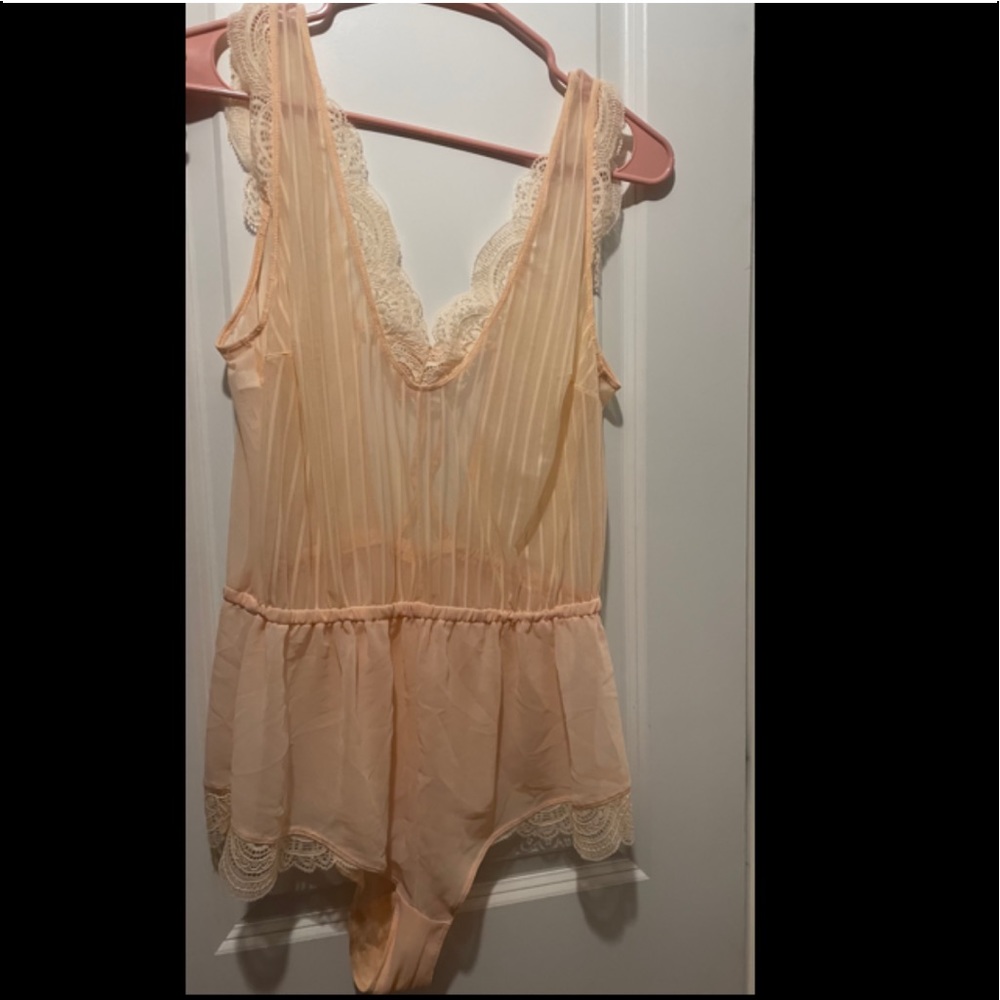 Auden Intimates Sheer Chiffon Romper Size XL